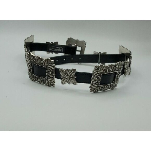 Brighton Black Small Medallion CONCHO Belt  Cowgirl Southwest Old West main image 15